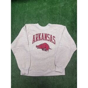 XL vintage 90s Reverse Weave Arkansas University Thick Sweatshirt Made in USA